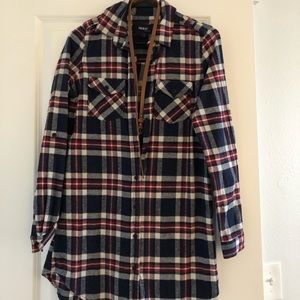 Never before worn plaid teeshirt dress with belt